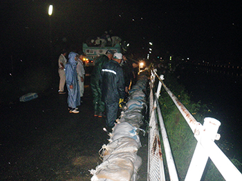 緊急災害対応 土壌設置工事