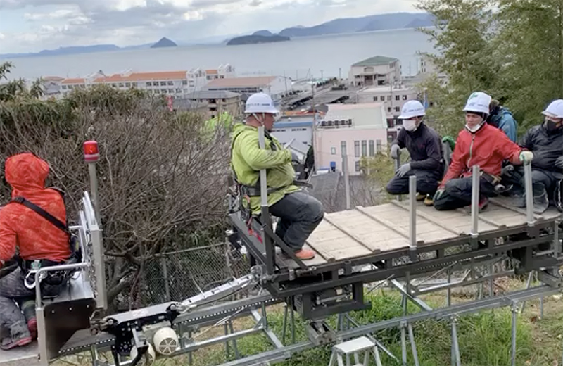 モノレールに乗って…